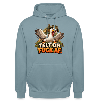 CityShirts - Hoodie - Telt op. Fuck af. - CS037 - gråblå