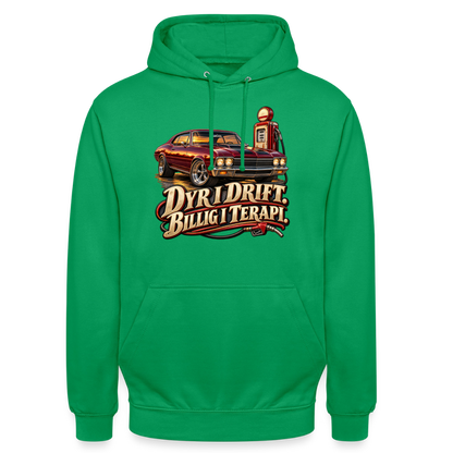 CityShirts - Hoodie - Dyr i drift. Billig i terapi. – V8 - CS029 - kelly grøn
