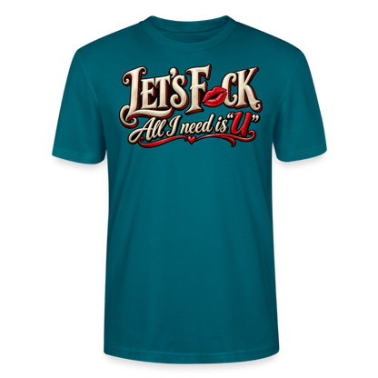 CityShirts - T-shirt - Let’s F CK – All I need is U - CS002 - havblå