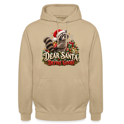 CityShirts - Hoodie - Dear Santa, define good – julevaskebjørn - CS028 - beige