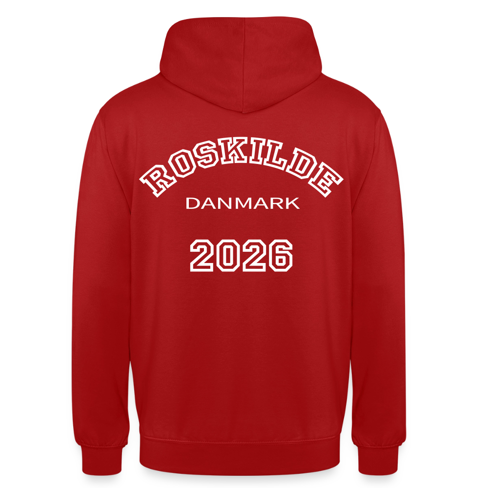 Hættetrøje unisex - Roskilde 2026 - rød