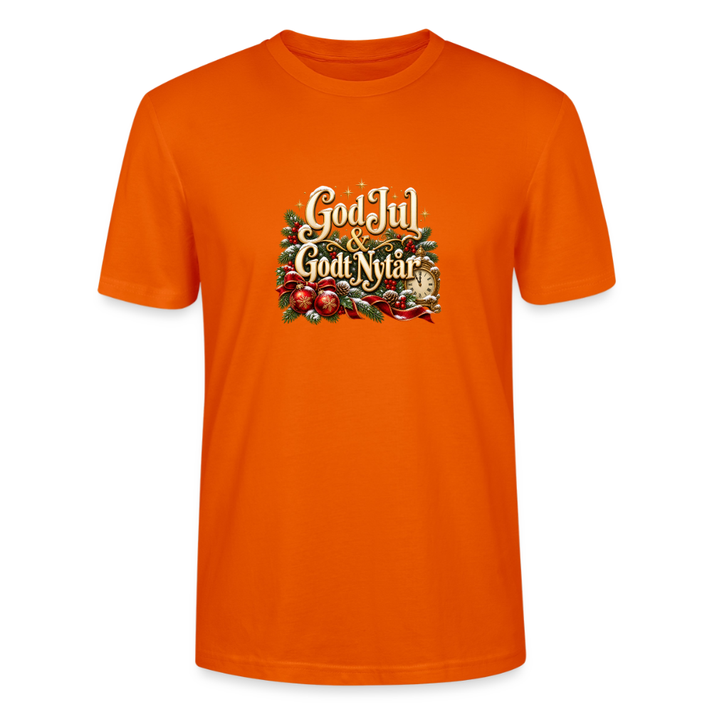 CityShirts - T-shirt - God Jul & Godt Nytår – jul og nytår - CS060 - mørk orange