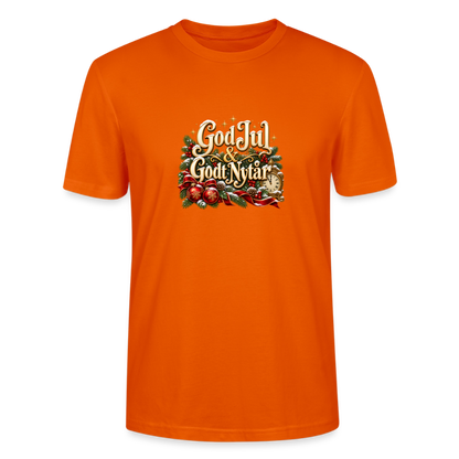 CityShirts - T-shirt - God Jul & Godt Nytår – jul og nytår - CS060 - mørk orange