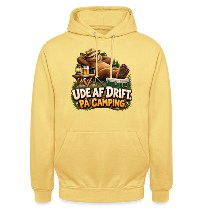 CityShirts - Hoodie - Ude af drift. På camping. - CS035 - citrongul