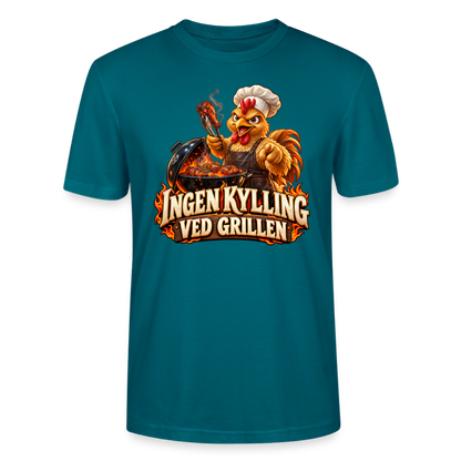 CityShirts - T-shirt - Ingen kylling ved grillen - CS054 - havblå