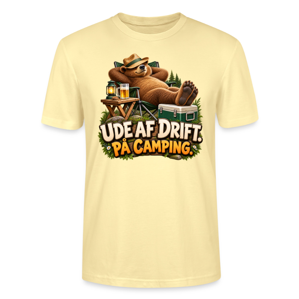 CityShirts - T-shirt - Ude af drift. På camping. - CS035 - cremefarvet