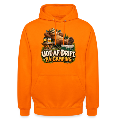 CityShirts - Hoodie - Ude af drift. På camping. - CS035 - orange