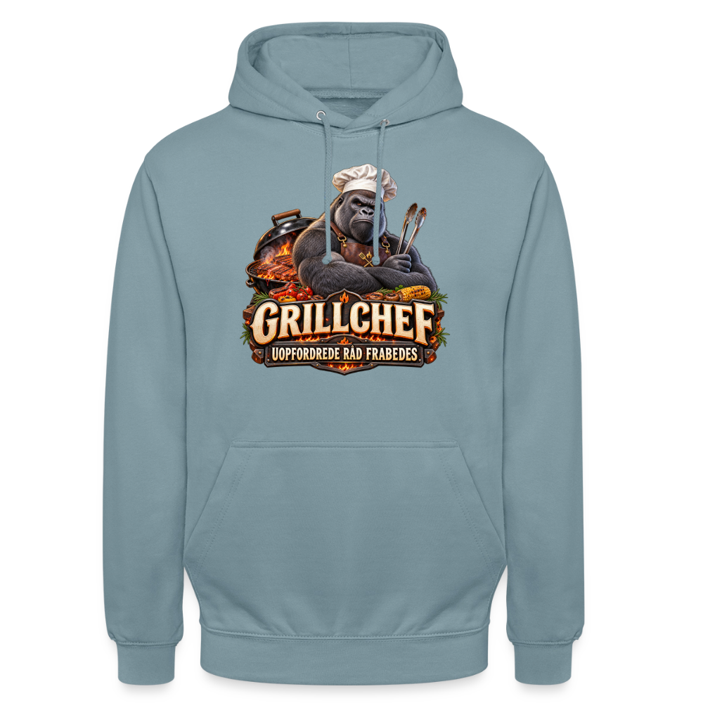 CityShirts - Hoodie - Grillchef – Uopfordrede råd frabedes - CS047 - gråblå