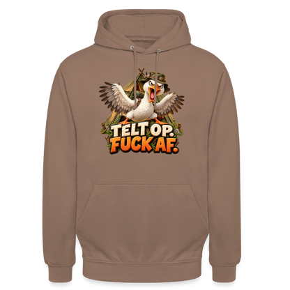 CityShirts - Hoodie - Telt op. Fuck af. - CS037 - mokka