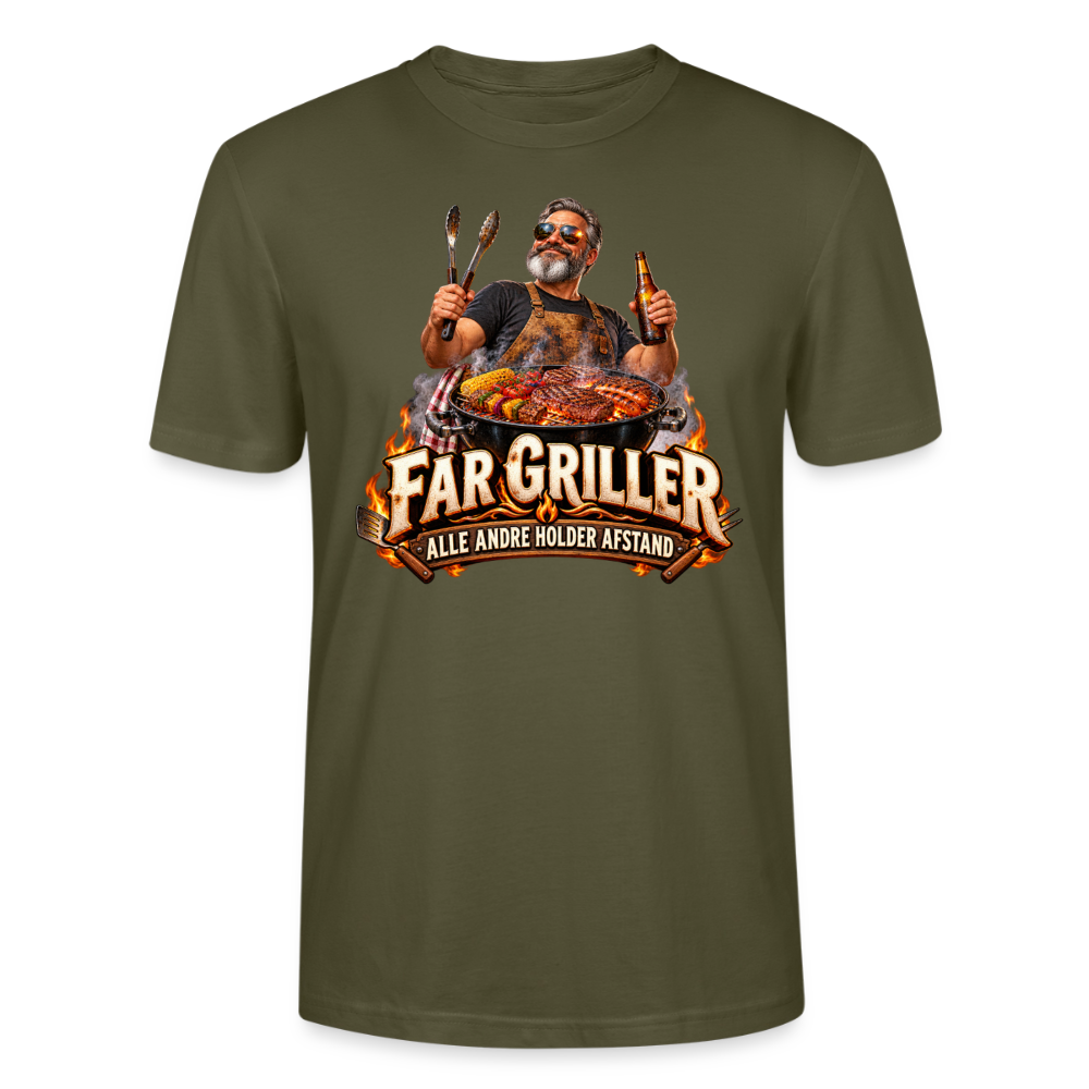 CityShirts - T-shirt - Far griller – Alle andre holder afstand - CS055 - khaki