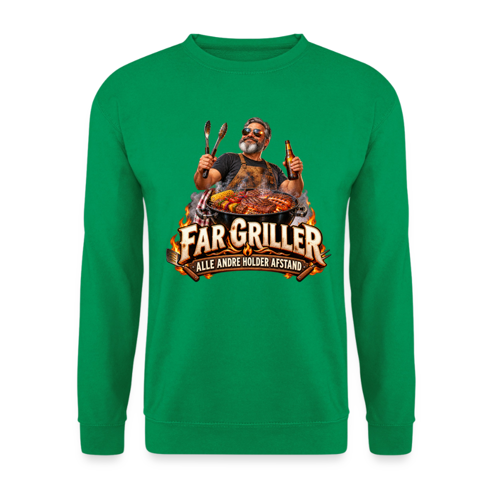 CityShirts - Sweatshirt - Far griller – Alle andre holder afstand - CS055 - kelly grøn