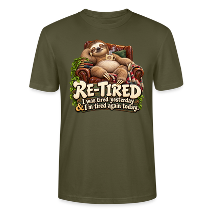 CityShirts - T-shirt - Re-tired – Tired again today - CS009 - khaki