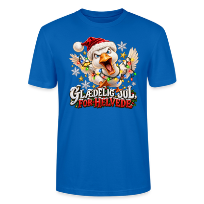 CityShirts - T-shirt - Glædelig jul, for helvede – julegås - CS025 - påfugleblå