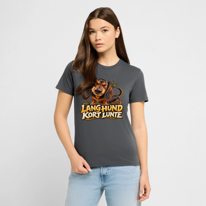 CityShirts - T-shirt - Lang Hund – Kort Lunte - CS026 - charcoal
