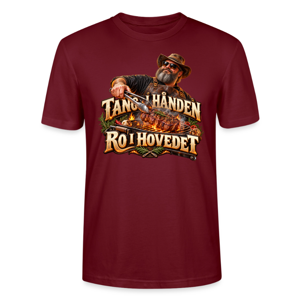 CityShirts - T-shirt - Tang i hånden – Ro i hovedet - CS050 - burgunder-rød