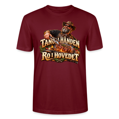 CityShirts - T-shirt - Tang i hånden – Ro i hovedet - CS050 - burgunder-rød