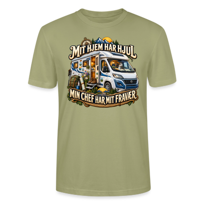 CityShirts - T-shirt - Mit hjem har hjul – Min chef har mit fravær - CS040 - grågrøn