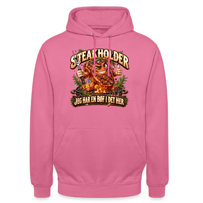 CityShirts - Hoodie - Steakholder – Jeg har en bøf i det her - CS052 - pink