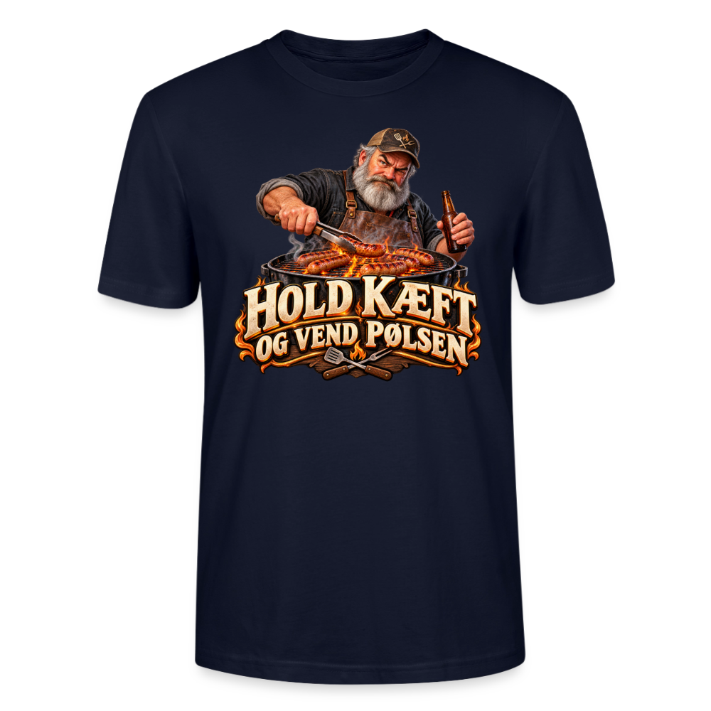CityShirts - T-shirt - Hold kæft og vend pølsen - CS045 - marineblå