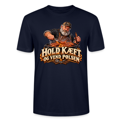 CityShirts - T-shirt - Hold kæft og vend pølsen - CS045 - marineblå