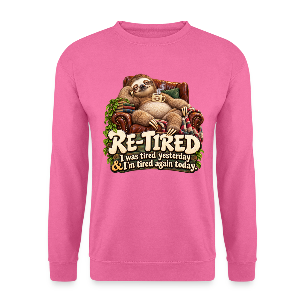 CityShirts - Sweatshirt - Re-tired – Tired again today - CS009 - pink