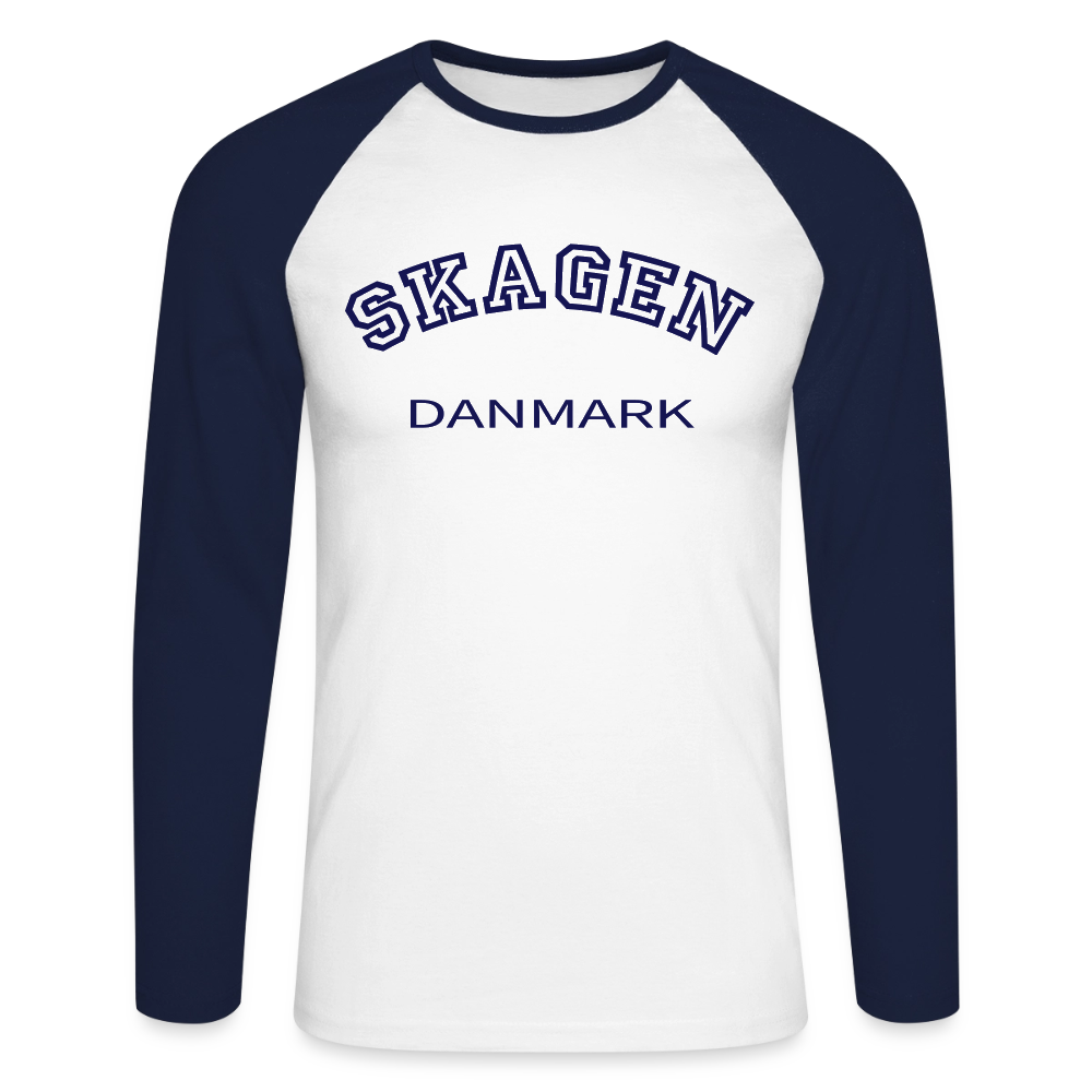CityShirt - Baseball T-Shirt - Skagen - hvid/marineblå