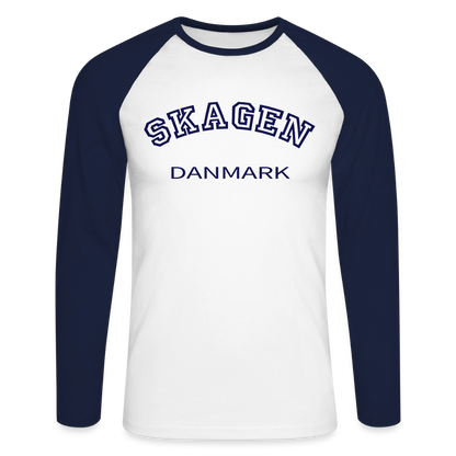 CityShirt - Baseball T-Shirt - Skagen - hvid/marineblå