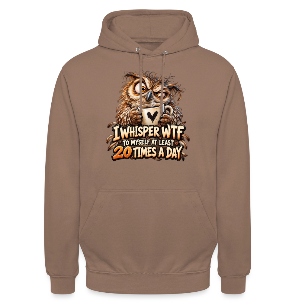 CityShirts - Hoodie - I whisper WTF to myself - CS011 - mokka