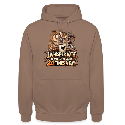 CityShirts - Hoodie - I whisper WTF to myself - CS011 - mokka
