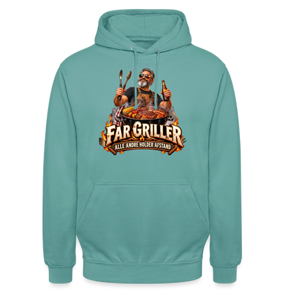 CityShirts - Hoodie - Far griller – Alle andre holder afstand - CS055 - pastelturkis
