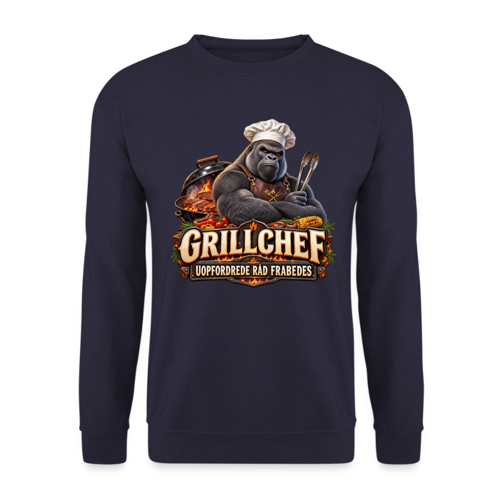 CityShirts - Sweatshirt - Grillchef – Uopfordrede råd frabedes - CS047 - marineblå