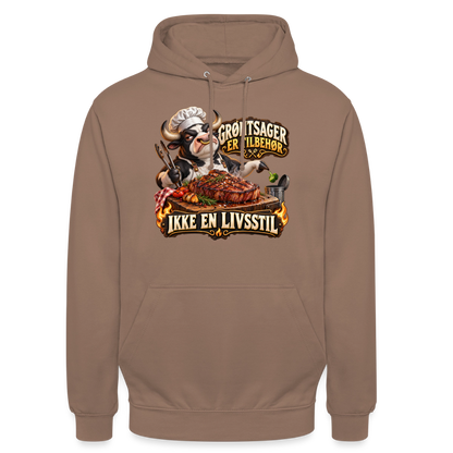 CityShirts - Hoodie - Grøntsager er tilbehør – Ikke en livsstil - CS053 - mokka