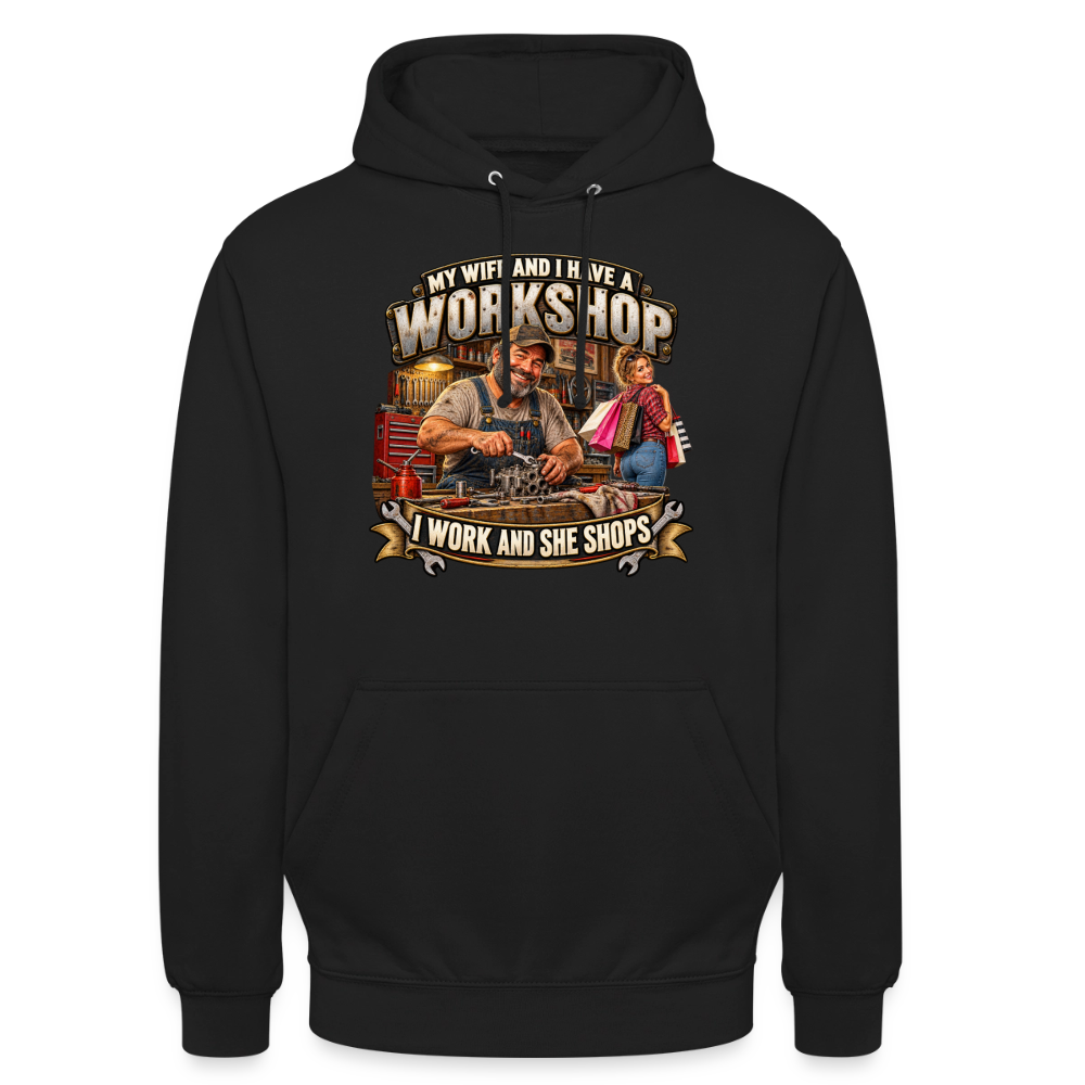 CityShirts - Hoodie - Workshop – I work and she shops - CS021 - sort