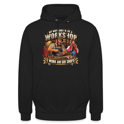 CityShirts - Hoodie - Workshop – I work and she shops - CS021 - sort