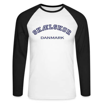 CityShirt - Baseball T-Shirt - Skælskør - hvid/sort