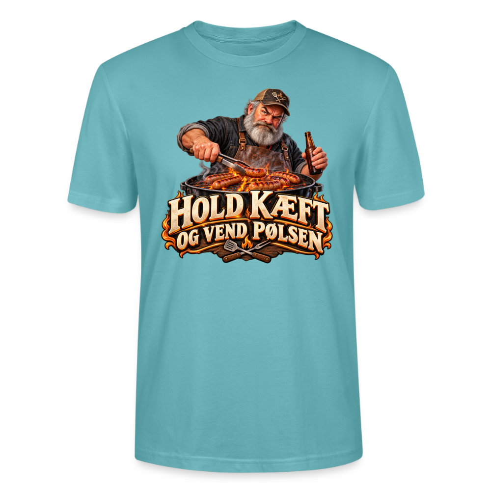 CityShirts - T-shirt - Hold kæft og vend pølsen - CS045 - pastelturkis