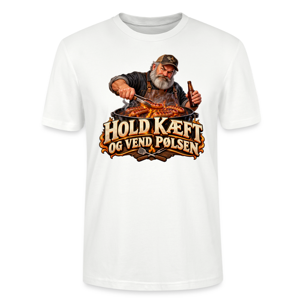 CityShirts - T-shirt - Hold kæft og vend pølsen - CS045 - hvid