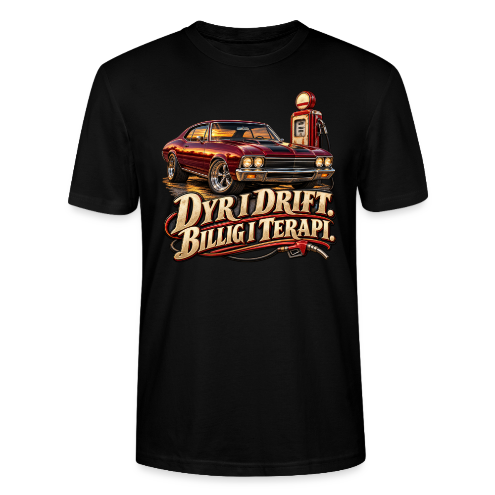 CityShirts - T-shirt - Dyr i drift. Billig i terapi. – V8 - CS029 - sort