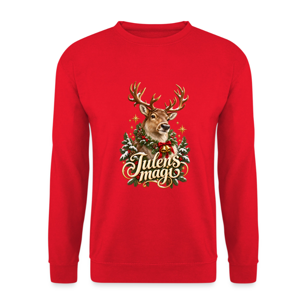 CityShirts - Sweatshirt - Julens magi – rensdyr - CS065 - rød