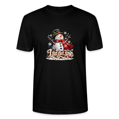 CityShirts - T-shirt - Lad det sne – snemand - CS064 - sort
