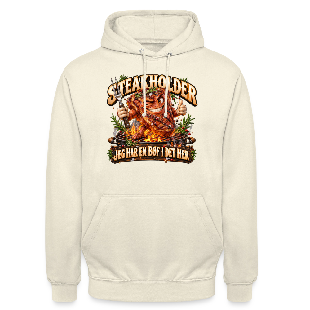 CityShirts - Hoodie - Steakholder – Jeg har en bøf i det her - CS052 - vaniljemilkshake