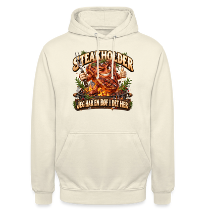 CityShirts - Hoodie - Steakholder – Jeg har en bøf i det her - CS052 - vaniljemilkshake
