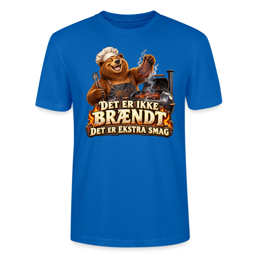 CityShirts - T-shirt - Det er ikke brændt – Det er ekstra smag - CS046 - påfugleblå