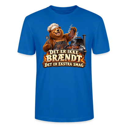 CityShirts - T-shirt - Det er ikke brændt – Det er ekstra smag - CS046 - påfugleblå