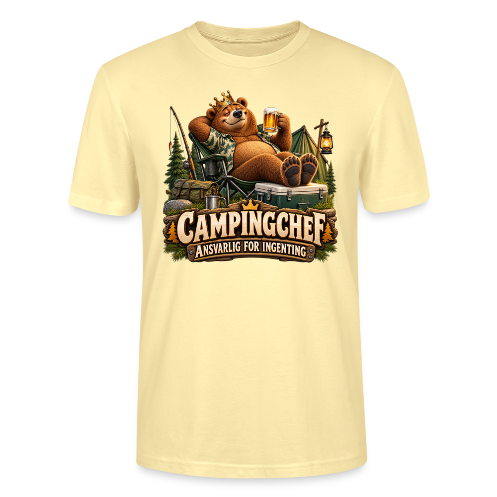 CityShirts - T-shirt - Campingchef – Ansvarlig for ingenting - CS038 - cremefarvet