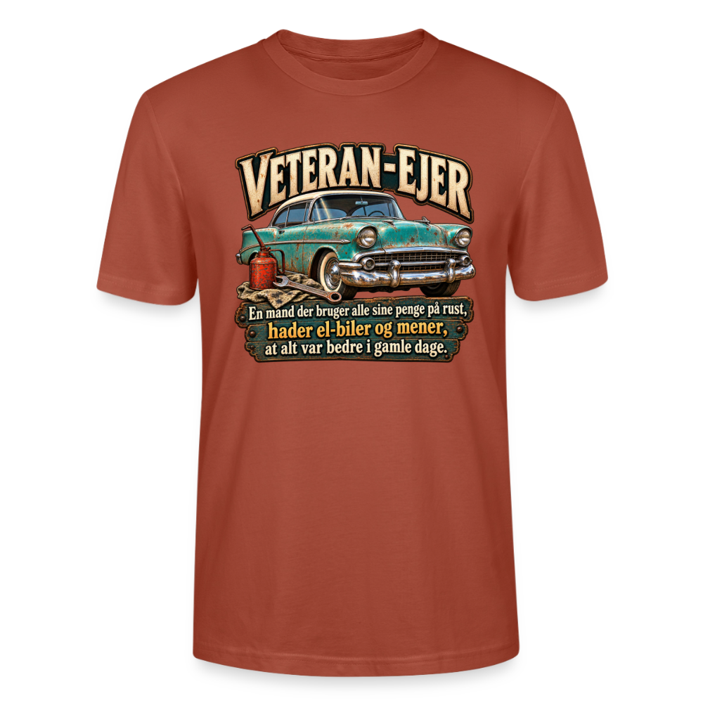 CityShirts - T-shirt - Veteran-ejer - CS017 - terrakotta