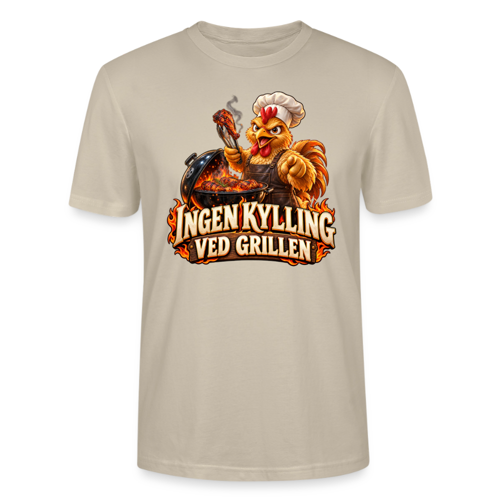 CityShirts - T-shirt - Ingen kylling ved grillen - CS054 - beige
