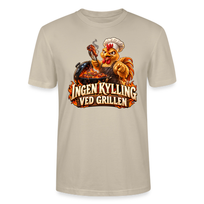 CityShirts - T-shirt - Ingen kylling ved grillen - CS054 - beige