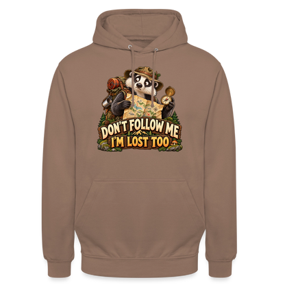 CityShirts - Hoodie - Don’t follow me – I’m lost too - CS019 - mokka