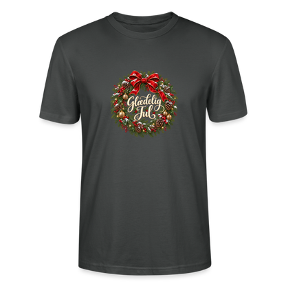 CityShirts - T-shirt - Glædelig Jul – julekrans - CS059 - charcoal